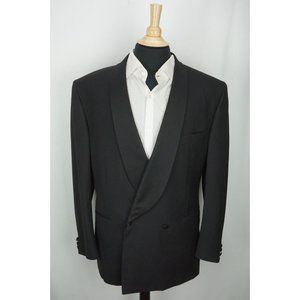 Canali Double Breasted Shawl Wool Full 2 Pc Tuxedo Jacket Pants Sz 42R